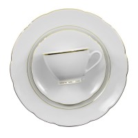 Garnitur do kawy dla 12 osób 39el. Feston złota linia 3604 Ćmielów