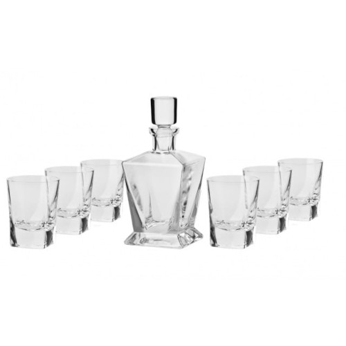 komplet do whisky karafka szklanki caro krosno