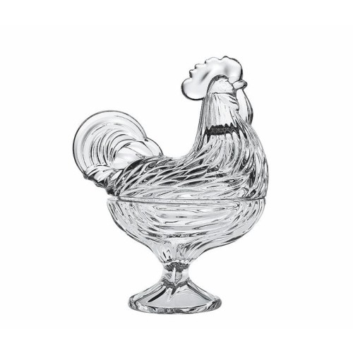 POJEMNIK  bomboniera kryształ KOGUT 21,5cm Bohemia