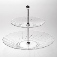 Patera piramida szklana dwupoziomowa z zakładką Jasło